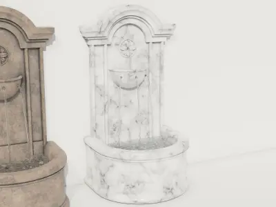 Wall Fountain THREE in ONE plus BONUS Low-poly 3D model