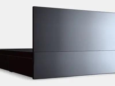 MALM Bed frame high w 4 storage boxes 17 Low-poly 3D model