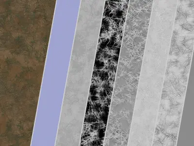 Patina Materials 09-10 - PBR - Seamless - 4k - SBSAR Low-poly 3D model