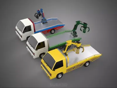 ARM THUMB CAR PICK UP TRUCK BUCKET LOADER CRANE GRABBER GRAPPLE 3D model
