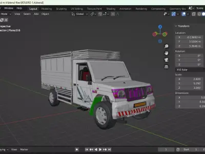 Mahindra bolero Maxx pickup  Low-poly 3D model