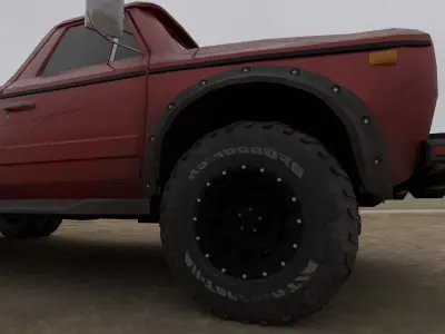 OffRoad Truck Concept Car Low-poly 3D model