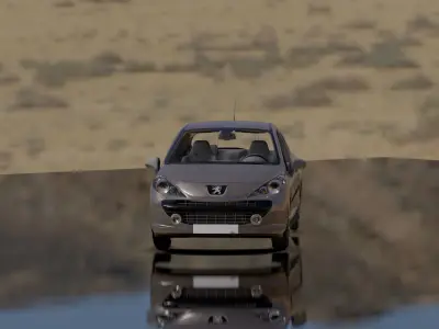 peugeot 206 - photorealistic Low-poly 3D model