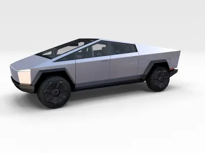 Tesla Cybertruck with Interior Pack 3D model