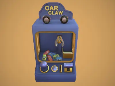 Car Claw Cartoon Stylized Low Poly Handpainted Low-poly 3D model