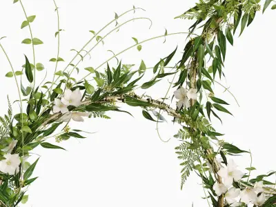 Green wreaths 3D model