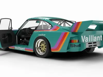 Porsche 935 K2 1977 Kremer  Racing HQ 3D model