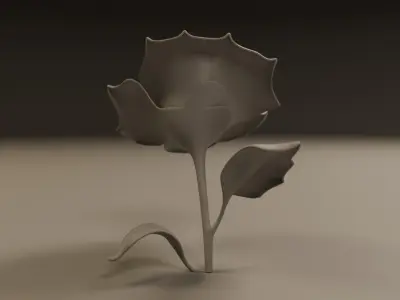 Rose flower 3D print model