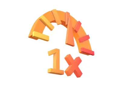 Speed 1 Symbol v1 003 Low-poly 3D model