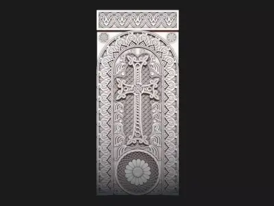 Armenian Cross-stone 04 3D print model