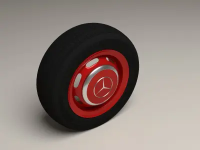 Mercedes 300SL Wheel Low-poly 3D model