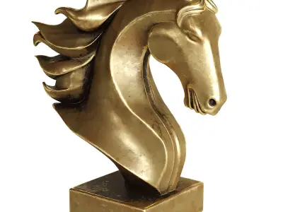 horse statue 14 3D model