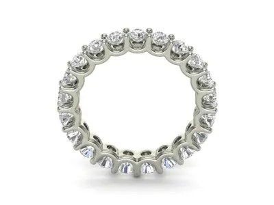 U Shaped Eternity Ring 3 point 1 mm stone size swiss 10 and EU50 3D print model