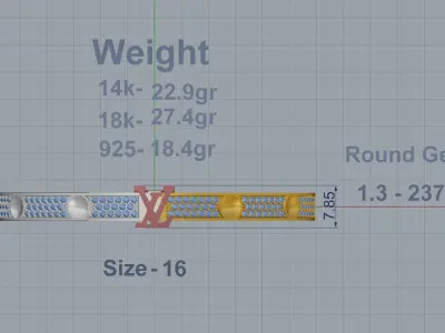 Louis Vuitton Bracelet 3D print model