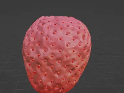 strawberry vase Low-poly 3D model