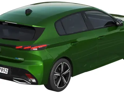 Peugeot 308 hybrid 2022 3D model