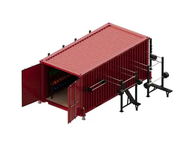 Street Workout in Sea Container 2 3D model