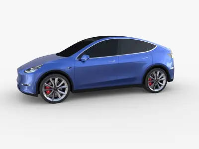 Tesla Model Y Blue 3D model
