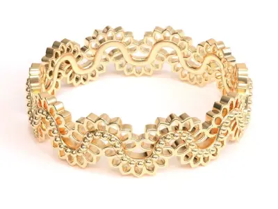 Lace Wedding Band 3D print model