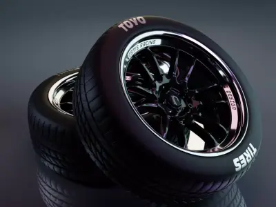 Cosmis Racing XT206R with Toyo Tires 3D model