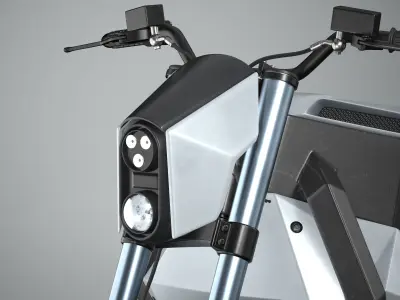 RMK E2 electric motorcycle Grey 3D model