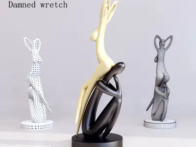 figurines 4 in 1 3D model