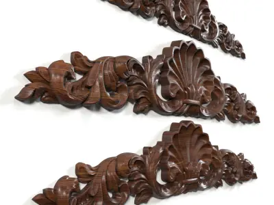 Horizontal carved decor 1601 3D model