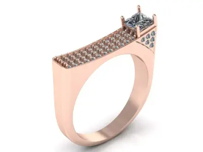 Jewelry Diamond Ring 3D Print Model 3D print model 9