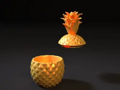 Pineapple box 3D print model