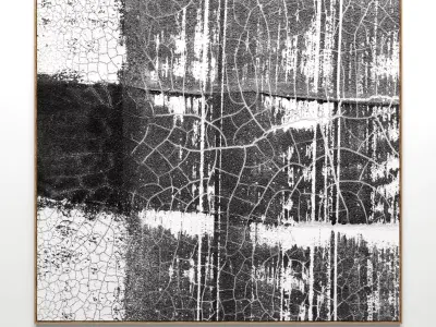 Plaster two square photo frames 06 Low-poly 3D model