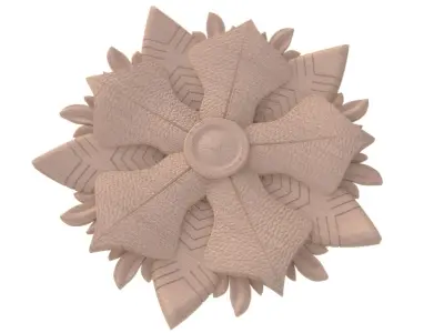 3D FLOWER CARVED MOLDING 3D MODEL model 3D print model