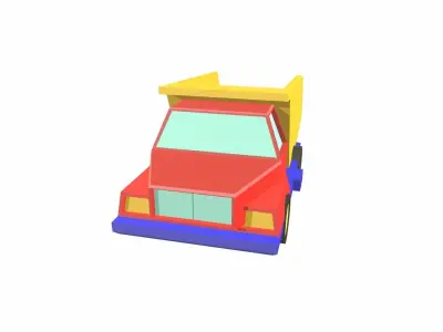 Cartoon Truck 3d model Low-poly 3D model