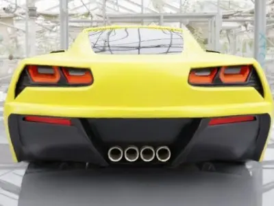 Chevrolet-corvette-car-model chevrolet corvette sports car 3D model