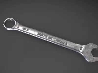 10mm Combination Wrench Low-poly 3D model