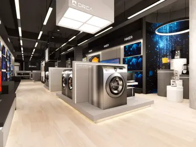 INTERIOR DESIGN OF ORCA ELECTRONICS Low-poly 3D model