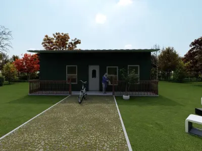Small Apartment 3D House plan  Low-poly 3D model buy