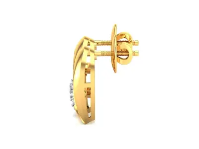 Women Heart Earring 3dm stl fbx obj Render Details 3D print model