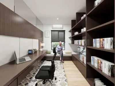 Interior workspace at home 3D model