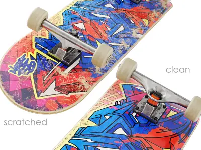 Skateboard 3D model 10