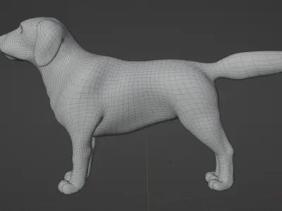 Labrador Dog Breed 3D Model for Games and VR Low-poly 3D model