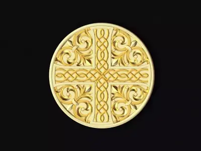 Central decor ornament for furniture 3D model 612