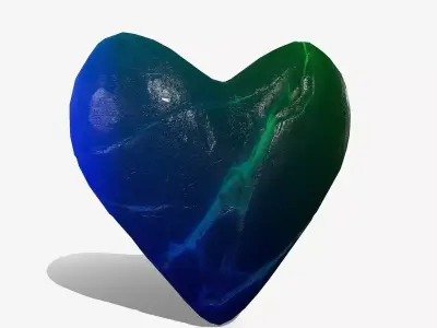 Broken Heart 2 Low-poly 3D model