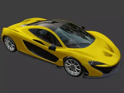 McLaren P1 Volcano Yellow pubg Low-poly 3D model
