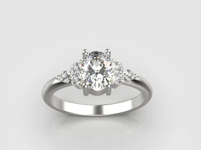 wedding rings for women 3D print model