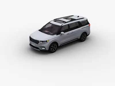 KIA Grand Carnival 2024 with Interior Low-poly 3D model