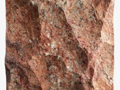 496-RockPanel piece of rock 3D model