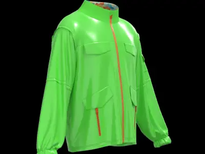 Male raincoat Free 3D model