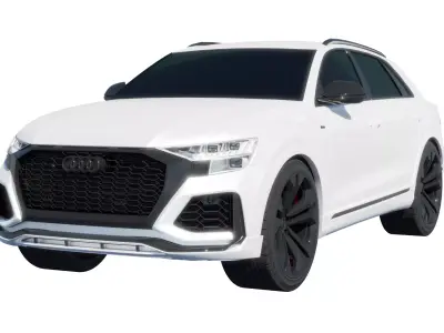 Car Rigged - Audi RS Q8 3D model