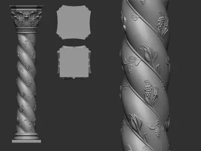 Ornamental Column 3D print model