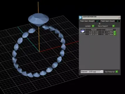 woman ring 3D print model 19